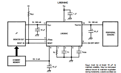 LM2984C 微处理器电源系统