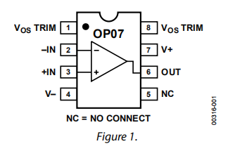 OP07是超低失调电压运算放大器