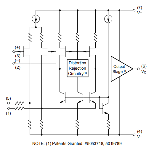 OPA604是FET输入，低失真运算放大器
