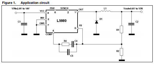 L5980 0.7A降压开关稳压器（一）